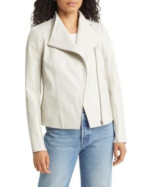Nordstrom Leather Moto Jacket - White