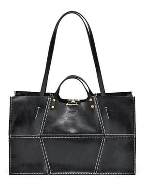 Old Trend Rosa Genuine Leather Spacious Carryall Tote - Black