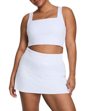 Spanx Square Neck Crop Tank Top - White