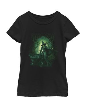 Wicked: For Good Girls' Elphaba Forest T-Shirt - Black
