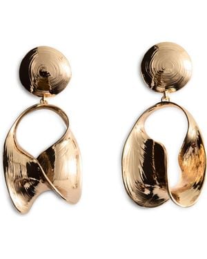 Mango Pendant Clip-On Earrings - Metallic
