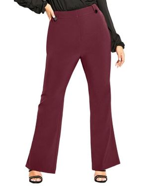 City Chic Tuxe Luxe High Waist Pants - Red