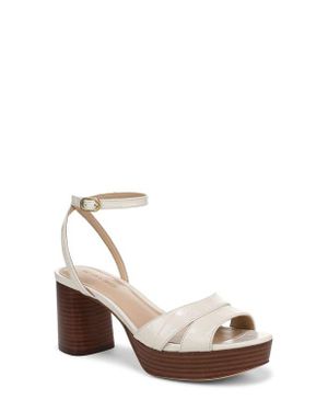 Veronica Beard Drina Ankle Strap Platform Sandal - White