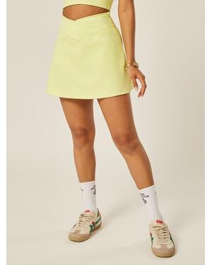 Be Athletica Stretch Wrap Waist Tennis Skort - Yellow