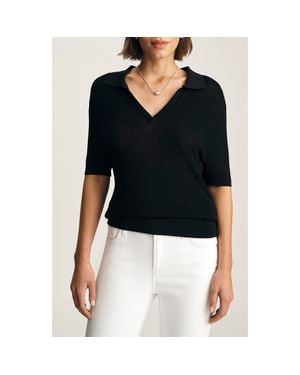 Mavi Short Sleeve Polo Sweater - Black