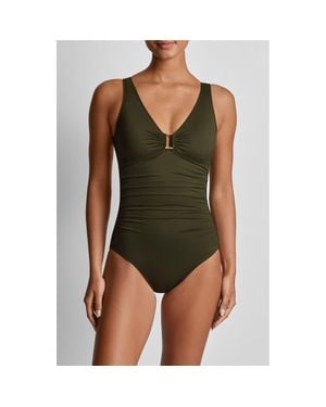 Ralph Lauren Ring Underwire One-Piece Swimsuit - Green