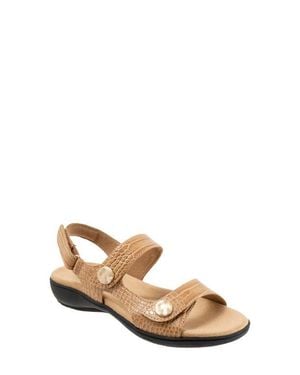 Trotters Romi Croco Slingback Sandal - Natural