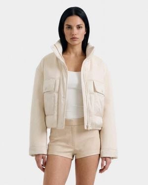 Rudsak Rome Mixed Media Down Jacket - Natural