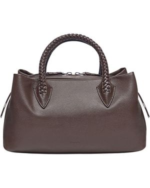 orYANY Roy Leather Satchel - Brown