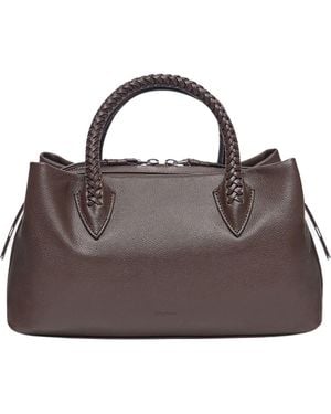 orYANY Roy Leather Satchel - Brown
