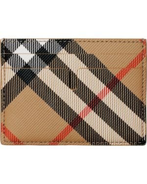 Burberry Check Card Case - Metallic