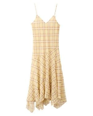 Mango Glasgow Check Print Sundress - Natural
