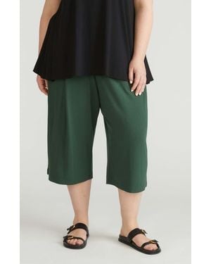UNIVERSAL STANDARD Casual Cotton Culottes - Green