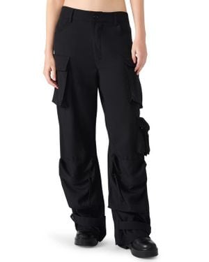 Steve Madden Duo Stretch Suiting Cargo Pants - Black