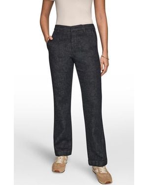 Donna Karan The Donna Straight Leg Woven Pants - Blue