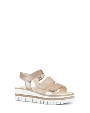 Gabor Strappy Wedge Sandal - White