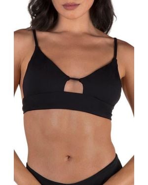 Hurley Cutout Bralette Bikini Top - Black