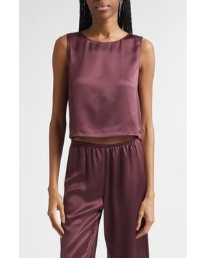 Leset Barb Crop Tank - Purple