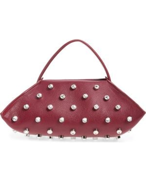 Altuzarra Origami Embellished Leather Baguette Bag - Red