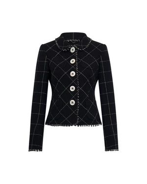 Maison Common Boucle Jacket With Matching Trims - Black