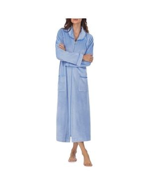 Eileen West Zip-Up Longline Robe - Blue