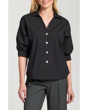 Apny Blouson Sleeve Shirt - Black