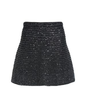 Alaïa Sequin Rib Skater Skirt - Black