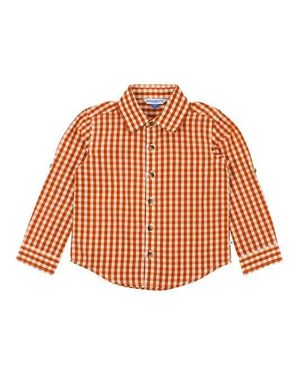 RuggedButts Boys Long Sleeve Button Down Shirt - Orange