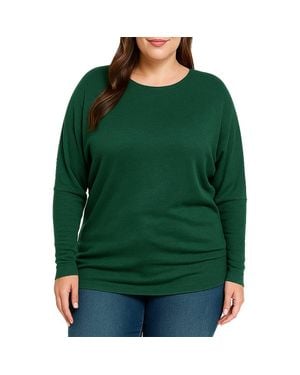 Standards & Practices Batwing Long Sleeve Tunic Top - Green
