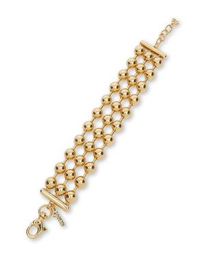 Lele Sadoughi Diana Triple Row Bracelet - Metallic