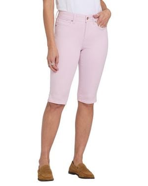 NYDJ Sophie Side Slit Bike Capri Jeans - Pink