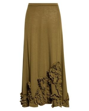 Ulla Johnson Heloise Ruffle Wool Midi Skirt - Green
