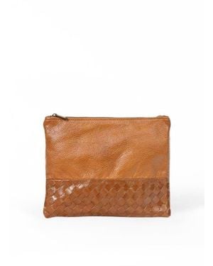 Deux Mains Woven Pouch - White