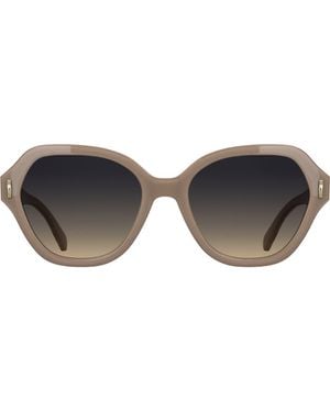 Longchamp Roseau 56Mm Gradient Modified Rectangular Sunglasses - Gray
