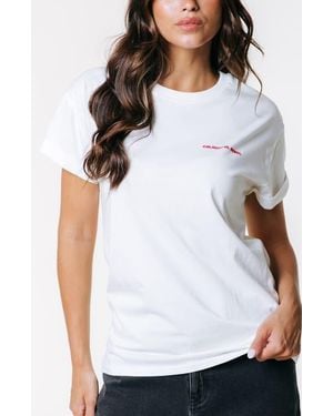 Colourful Rebel Cr Flower Boxy Tee - White