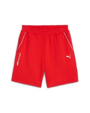 PUMA Formula 1 Essential Logo Fleece Sweat Shorts - Red