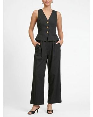 Rachel Roy Annie Sleeveless Peplum Jumpsuit - Black