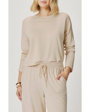 Splendid Jada Pointelle Sweatshirt - Natural