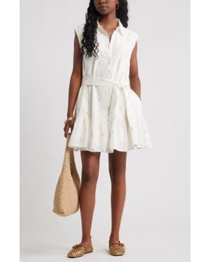 Treasure & Bond Ruffle Hem Minidress - White