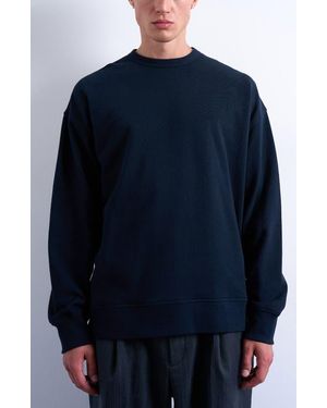TOPMAN Lightweight Oversize Cotton Sweatshirt - Blue