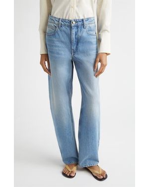 OSSOU Rider Low Rise Barrel Leg Jeans - Blue