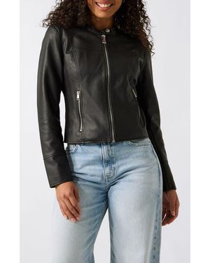 Guess Anita Logo Faux Leather Jacket - Black