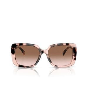 Ralph 55Mm Gradient Rectangular Sunglasses - Brown