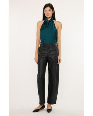Kancan Darlene High Rise Barrel Pants - Blue