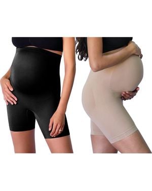 Ingrid & Isabel Seamless Maternity Shapewear Short 2-Pack Bundle - Multicolor
