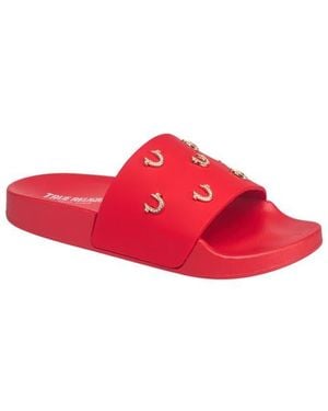 TRUE RELIGION Kash Pool Slide - Red