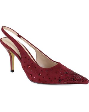 BCBGMAXAZRIA Conny Pointed Toe Slingback Pump - Red