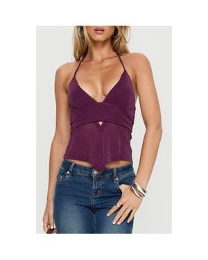 Princess Polly Averee Halter Top - Purple