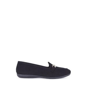 Menina Step Royal Suede Buckle Slipper - Blue
