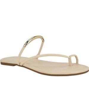 Calvin Klein Bienna Toe Loop Sandal - White